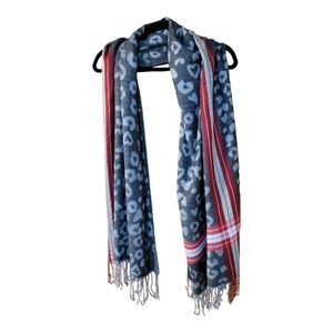 Olsen Wrap/Scarf - Leo & Border Print